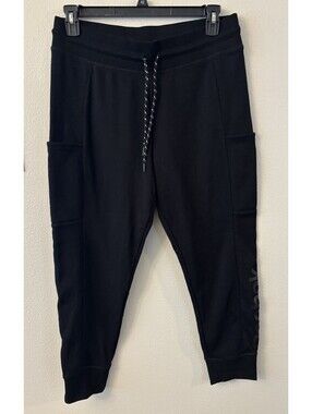 Reebok Men’s Black Athletic Jogger Sweatpants Drawstring Size Large